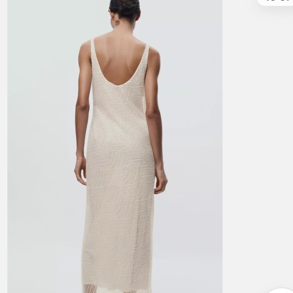 Zara Sparkling Cream Maxi Dress - Picture 8 of 9